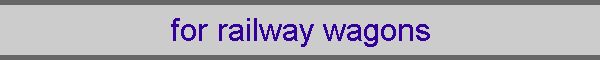 for railway wagons